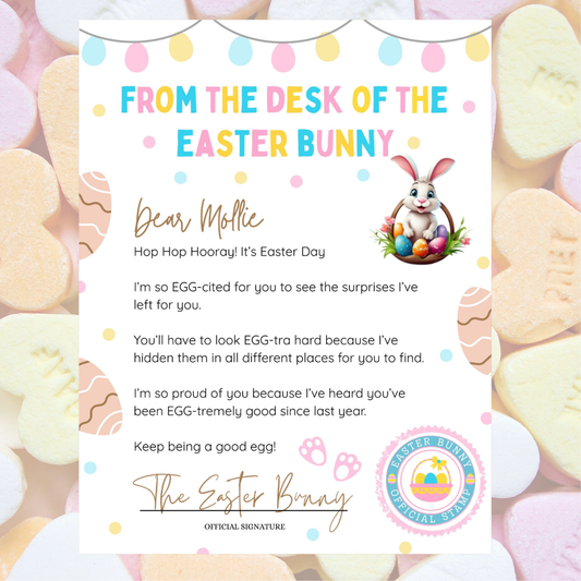 Personalised Easter Bunny Letter