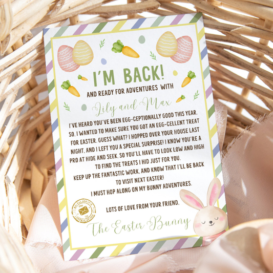 Personalised Easter Bunny Letter