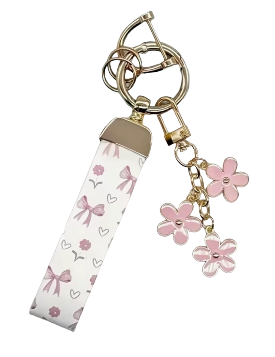 Bow & Blossom Keychain